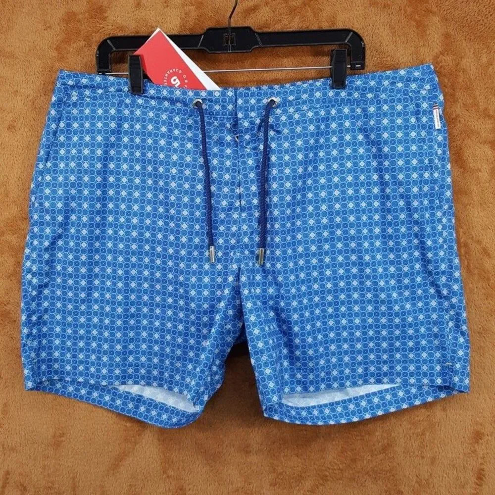 ORLEBAR BROWN Swim Shorts Mens Size 40 Blue Bulldog Drawcord Dahlia $395